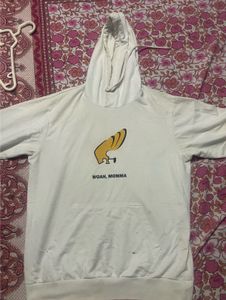 White "Woah, Momma" Graphic Hoodie