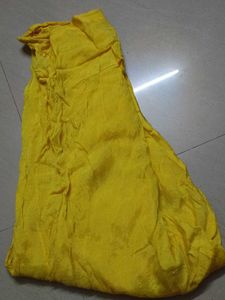 Yellow Ethnic Bottom Satin