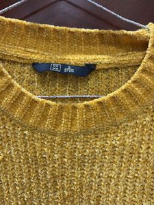 Mustard Knit Pullover Sweater