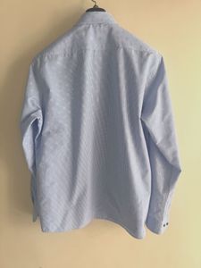 Arrow Newyork Men's Blue Textured Dress Shirt