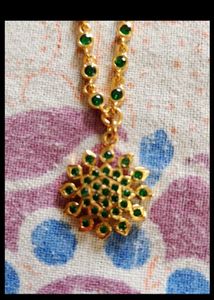 Panchaloham Green Stone Chain