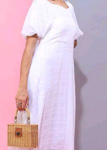 SALE ❗❗❗❗Puff Sleeve White Dress