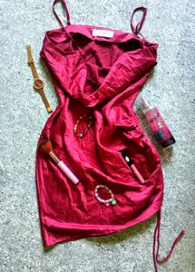 🔥🥵HOT MAROON BODYCON FOR WOMEN