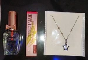 Lakme Lipstick, nailpolish & Necklace
