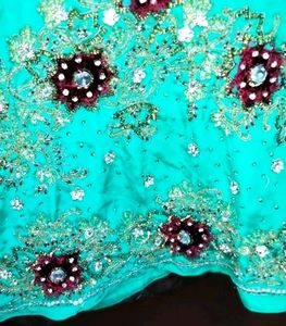 Kurti Fancy Bridal Jarkan stone Embroidery work