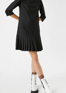 Chic Black Pleated Dress