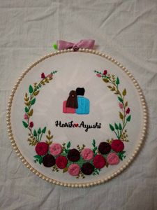 Personalized Couple Embroidery Hoop Art