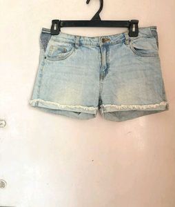 Light Wash Denim Shorts