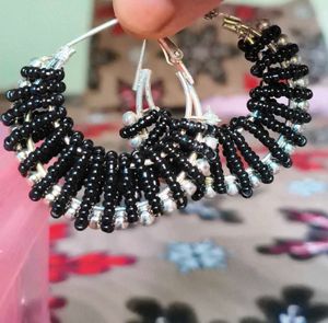 Beaded Hoop Earrings
