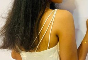 Elegant White Slip Dress with High Slit