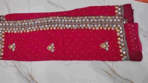 Stunning Embroidered Pink Saree