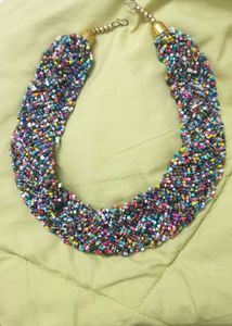 Colorful Beaded Statement Necklace