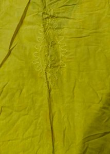 Yellow Embroidered Kurta