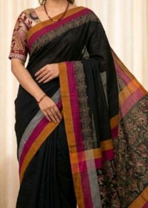 GentlyUsed ElegantStripedKhadiCottonSaree +Sti