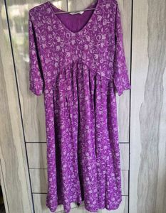 Beautiful Purple Floral Gown