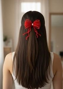 Cute Pink Bow Hair Clip