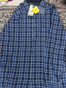 Men's Blue Checkered Casual Shirt