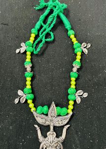 Unique Handmade Green & red Beaded Necklace combo