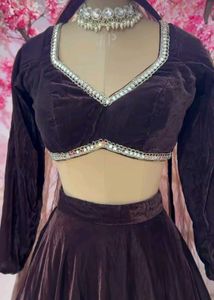 Elegant Velvet Lehenga Choli Set