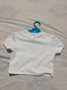 White Cropped T-Shirt