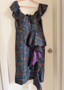 Premium: Stunning Jacquard Ruffle Dres
