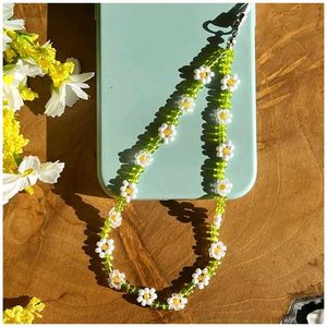 Daisy Beaded Phone Charm Strap