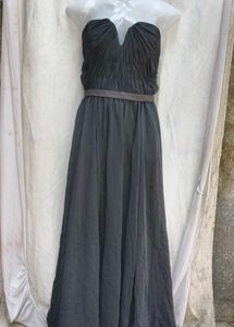 Strapless Gathered Waist Maxi Dress