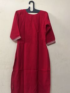 Vibrant Red Comfortable Pants