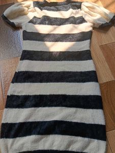 Chic Striped Short Sleeve Dress