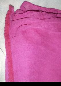 Vibrant Pink Dupatta with Delicate Border