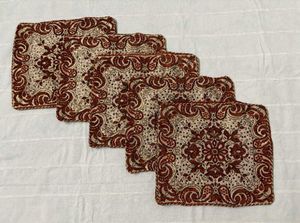 🆕 Embroidered Set of 5 Cushion Covers