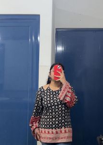 Printed Kurta with Unique Sleeve Detail