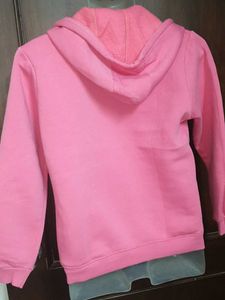 Cute Pink Rainbow Zip-Up Hoodie