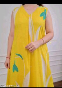 Vibrant Yellow Floral Kurta Set