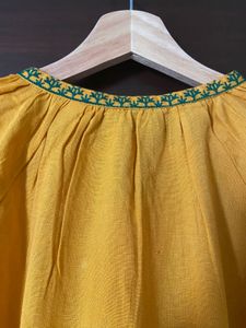Brand new Yellow Embroidered Top (L)