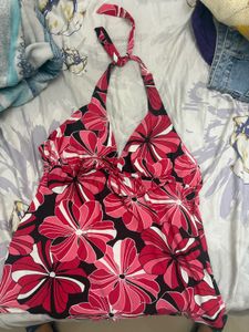 Backless halter chatpate cupped top