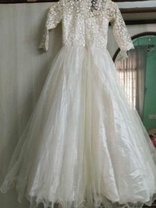 Elegant White Dress with Lace Detail
