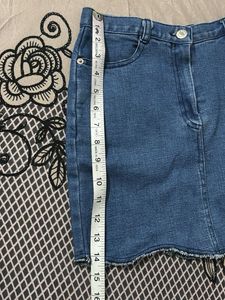 Striped Sleeveless Top &amp; Denim Skirt Set