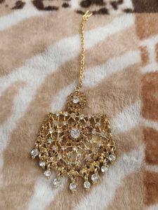 Gold Plated Kundan Maang Tikka