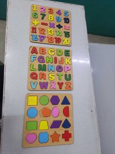 Number Flash card + Wooden Alphabet,puzzle