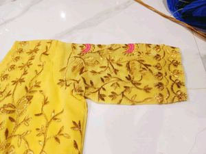 Beautiful Yellow Embellished Gown