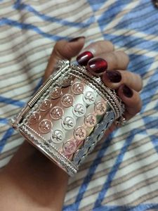 Elegant Silver oxidised Cuff Bracelet