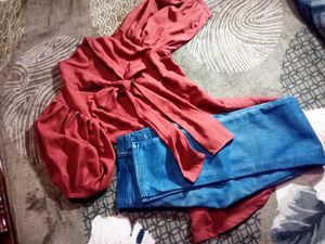 Combo of Jeans And Top 🌹