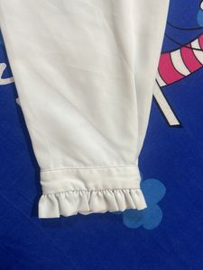 White Ruffle Blouse