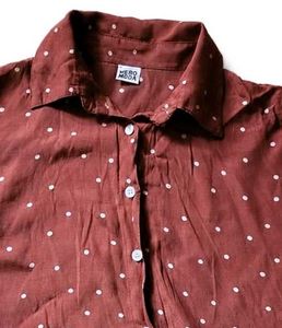 Cute Polka Dot Cropped Shirt