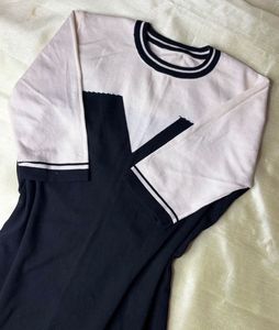 Vintage Two-Tone Knit Dress