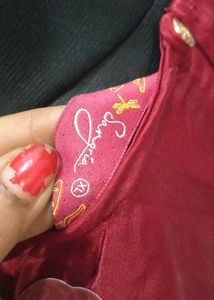 Brand new Maroon Embroidered Kurta Set