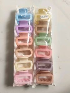 Pastel Matte Claw Clip Set(Pack of 12)