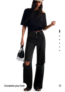 Stylish charcoal Ripped jeans👖