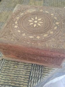Vintage Carved Wooden Trinket Box